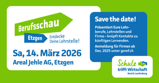 Berufsschau Etzgen 2026 – Save the date